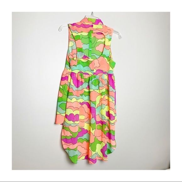 Nanette Lepore Neon Sheer Hi-low Tunic Keyhole Sz S NWOT Barbiecore - Picture 9 of 16